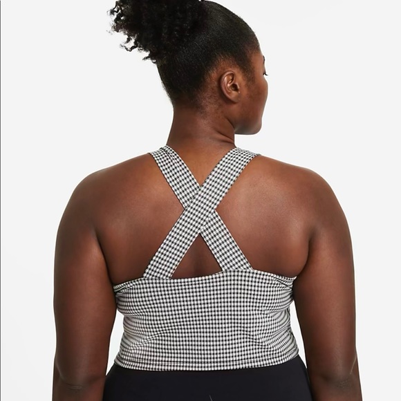 Nike Yoga Womens Cropped Gingham Tank  2X - Picture 8 of 9